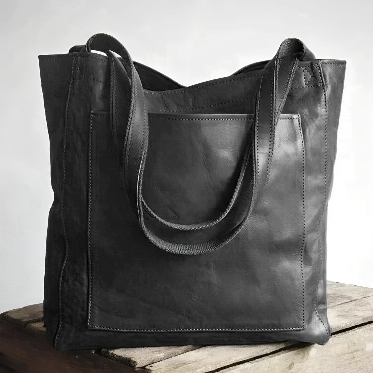 Levy - Leather Shoulder Bag-Charlottemode